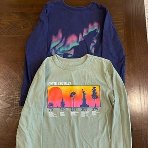 Two Long sleeve Gap t-shirts, size S, GUC